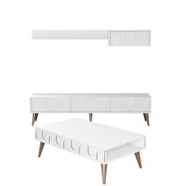 Hanah Home Lyon 3 Blanco y Nogal